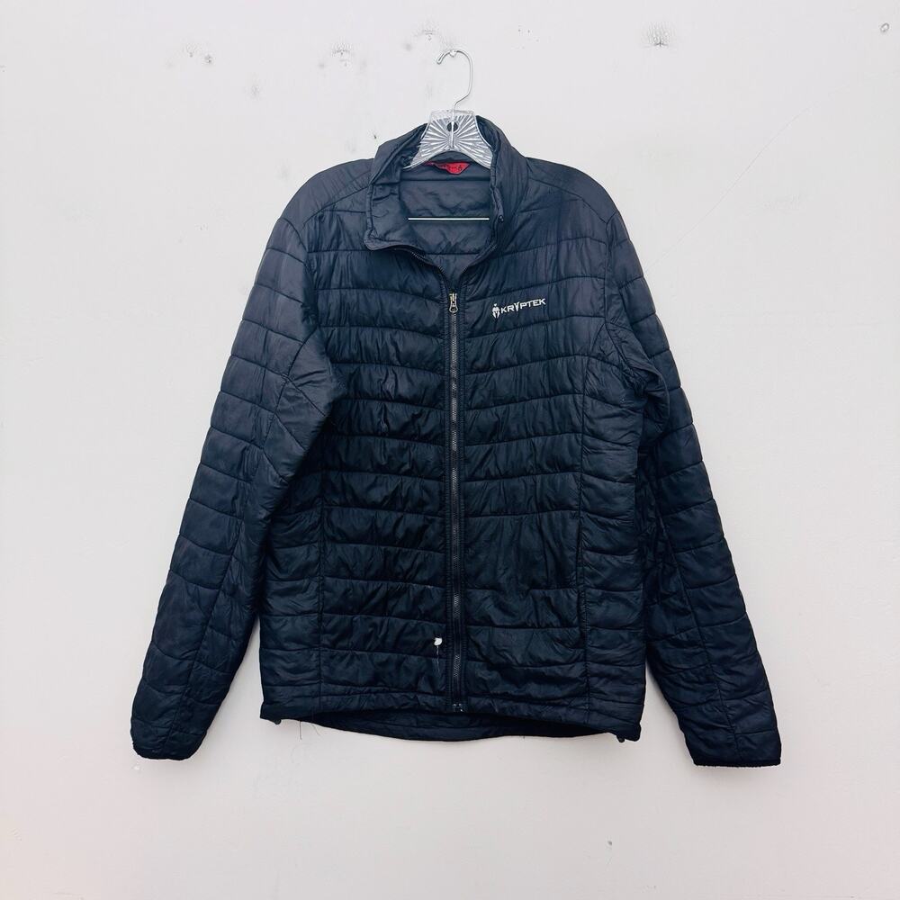 Kryptek Black Quilted Puffer Zip Up Jacket Men’s Size M